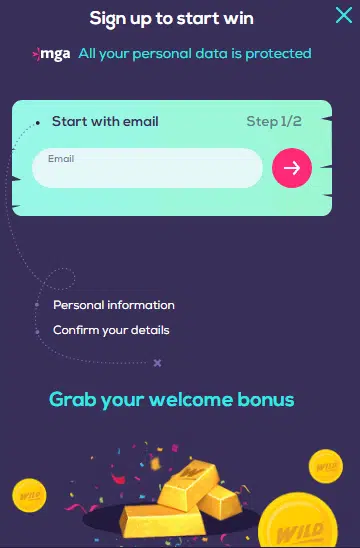 Wild Fortune Casino Sign Up Process Wild Fortune Casino Sign Up Process