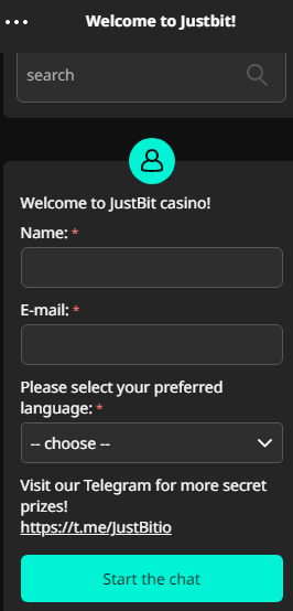 Justbit Live Chat Support
