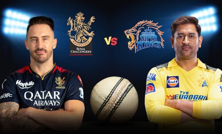 CSK and RCB meet on April 17, 2023, in TATA IPL