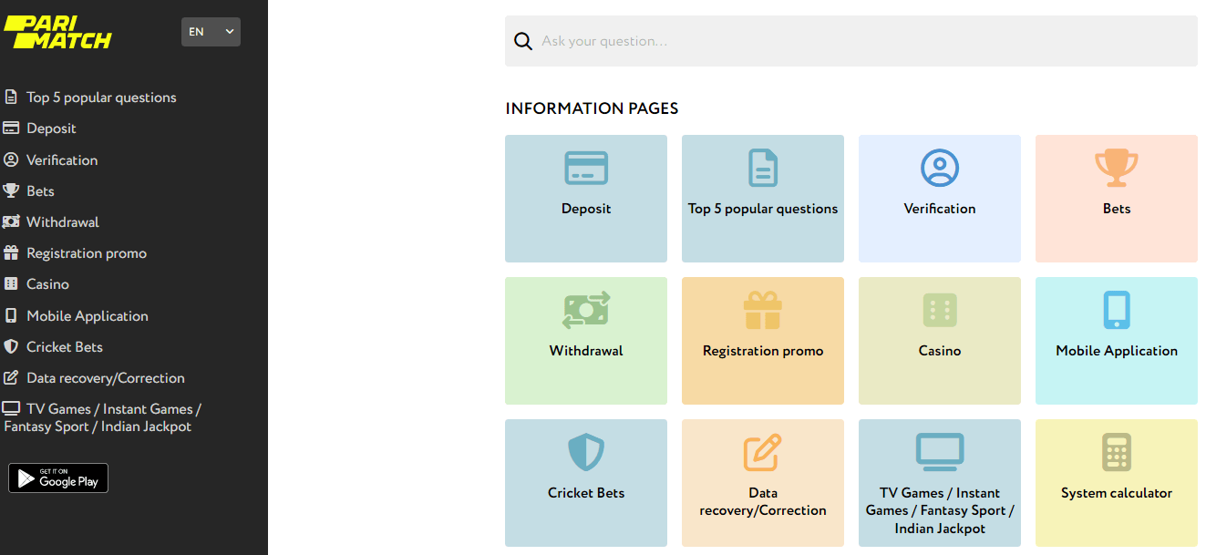 Parimatch Customer Support Parimatch Customer Support