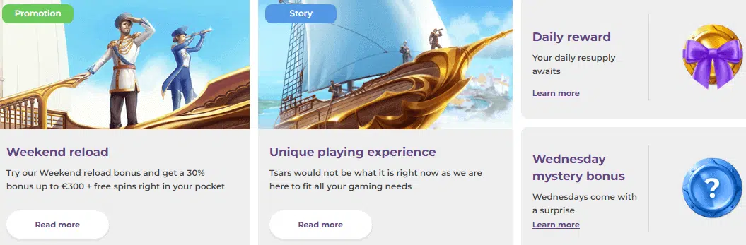 Tsars Casino Daily & Weekend Bonus Tsars Casino Daily & Weekend Bonus