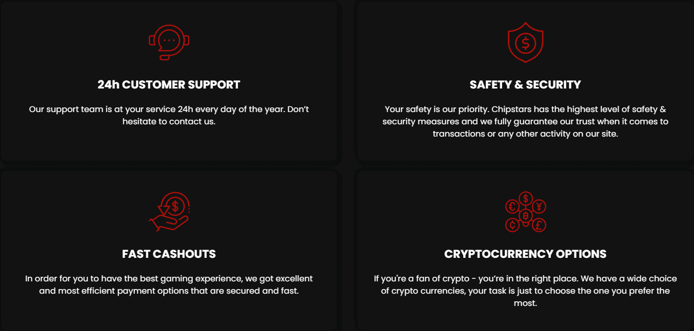 Chipstars features Chipstars features