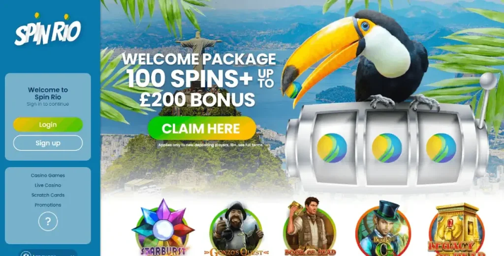 Spin Rio Casino User Interface Spin Rio Casino User Interface